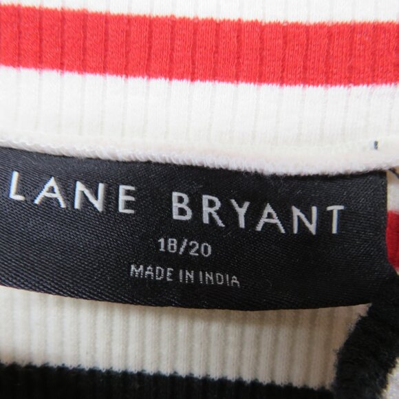 Lane Bryant Sweater Womens 18/20 Striped Gold Button Shoulder Pullover Top - Picture 5 of 10